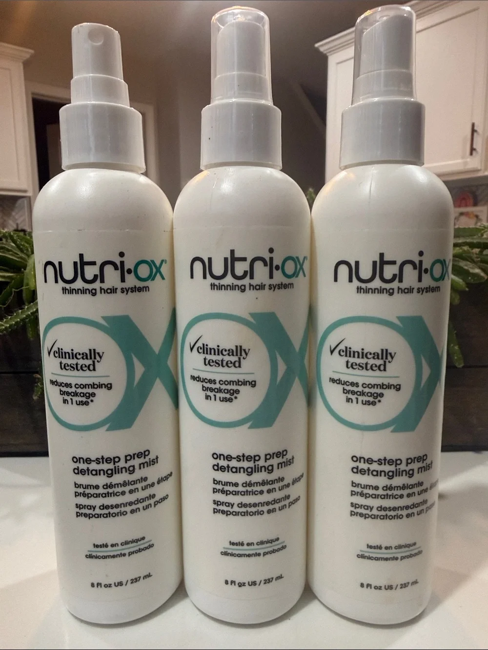 Nutri-Ox One-Step Prep Detangling Mist 3 new 8 oz bottles